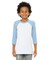 BELLA + CANVAS® Youth Three-Quarter Sleeve Baseball T-Shirt - 3200Y